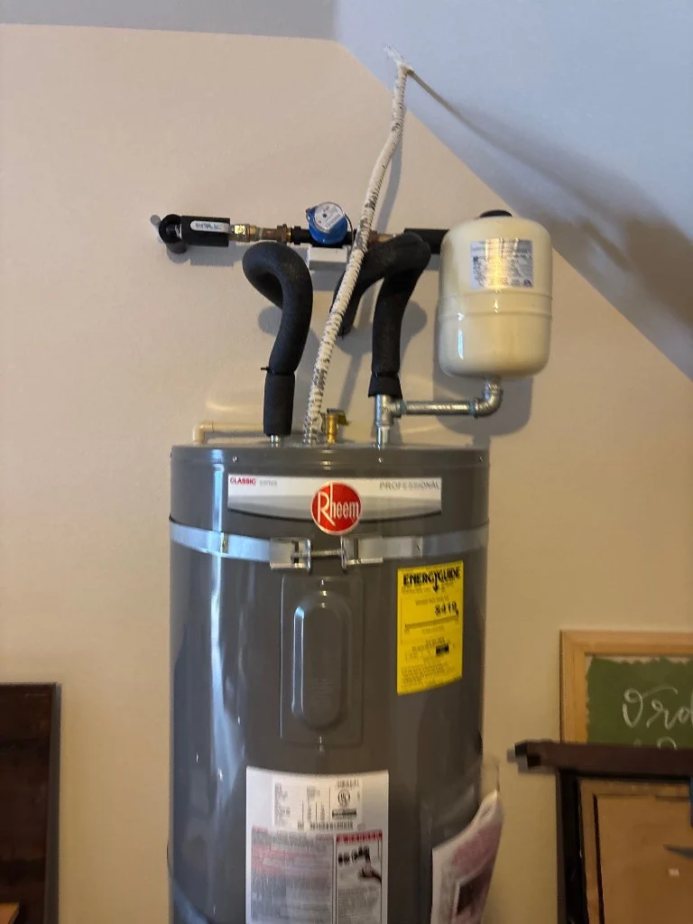 Water heater installation detail